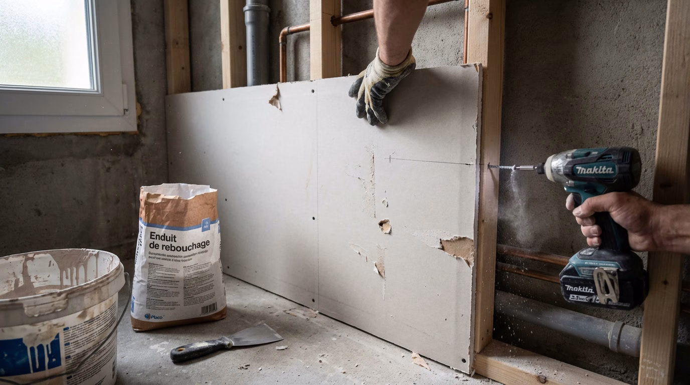 Coffrage placo sans rail : Le guide complet pour une installation réussie et sans ossature métallique