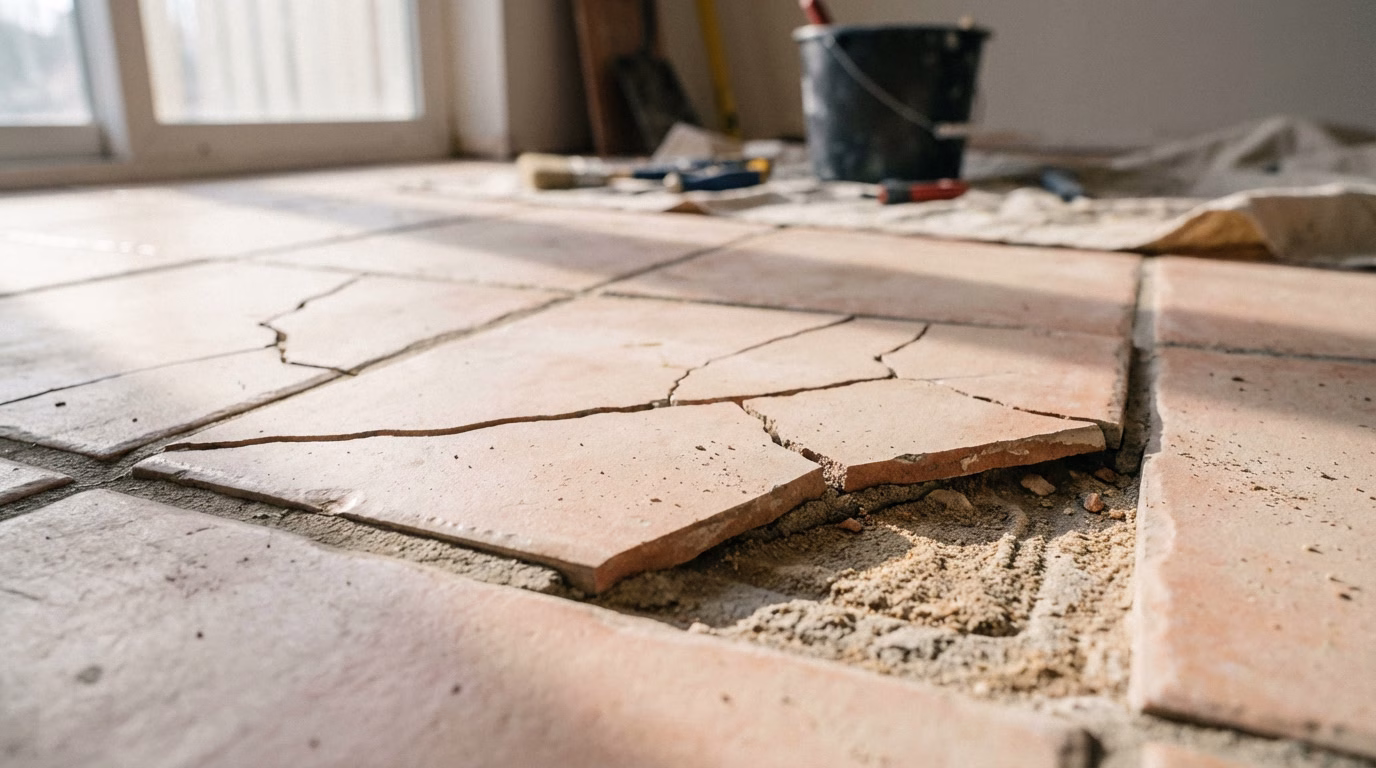 Carrelage qui se fissure après 10 ans : causes, solutions et recours